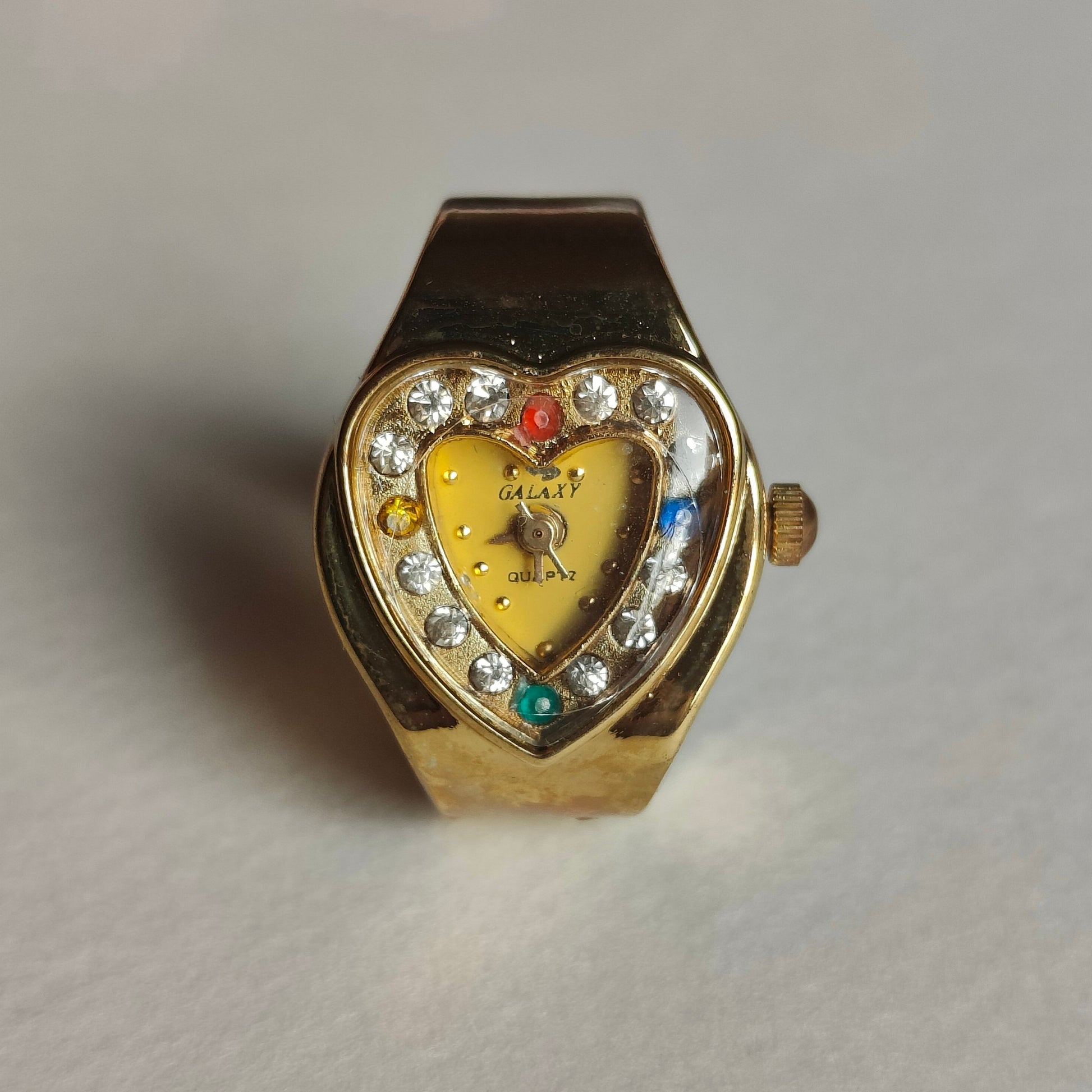Gold on Gold Heart Watch Ring