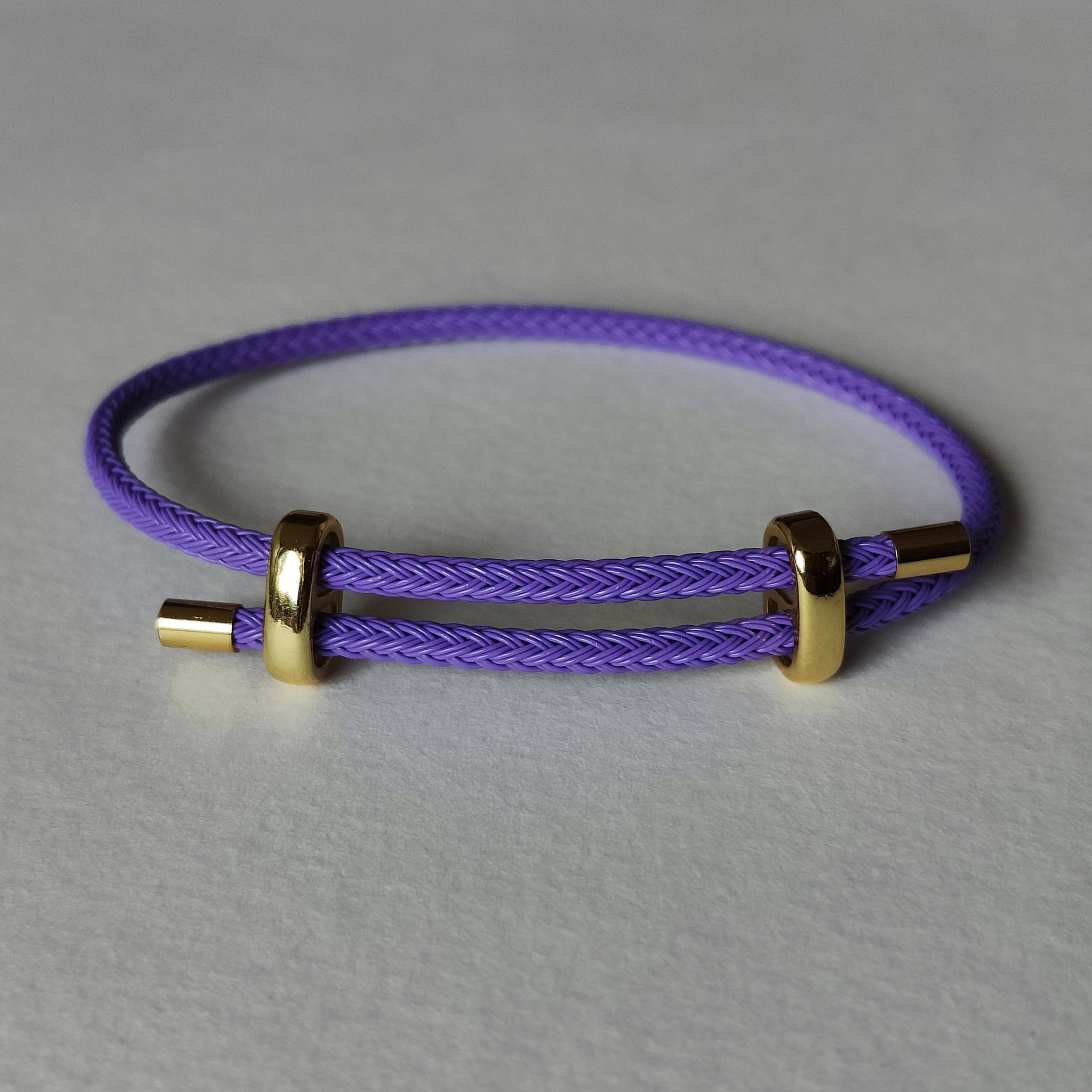 Violet Fabric Charm Bracelet