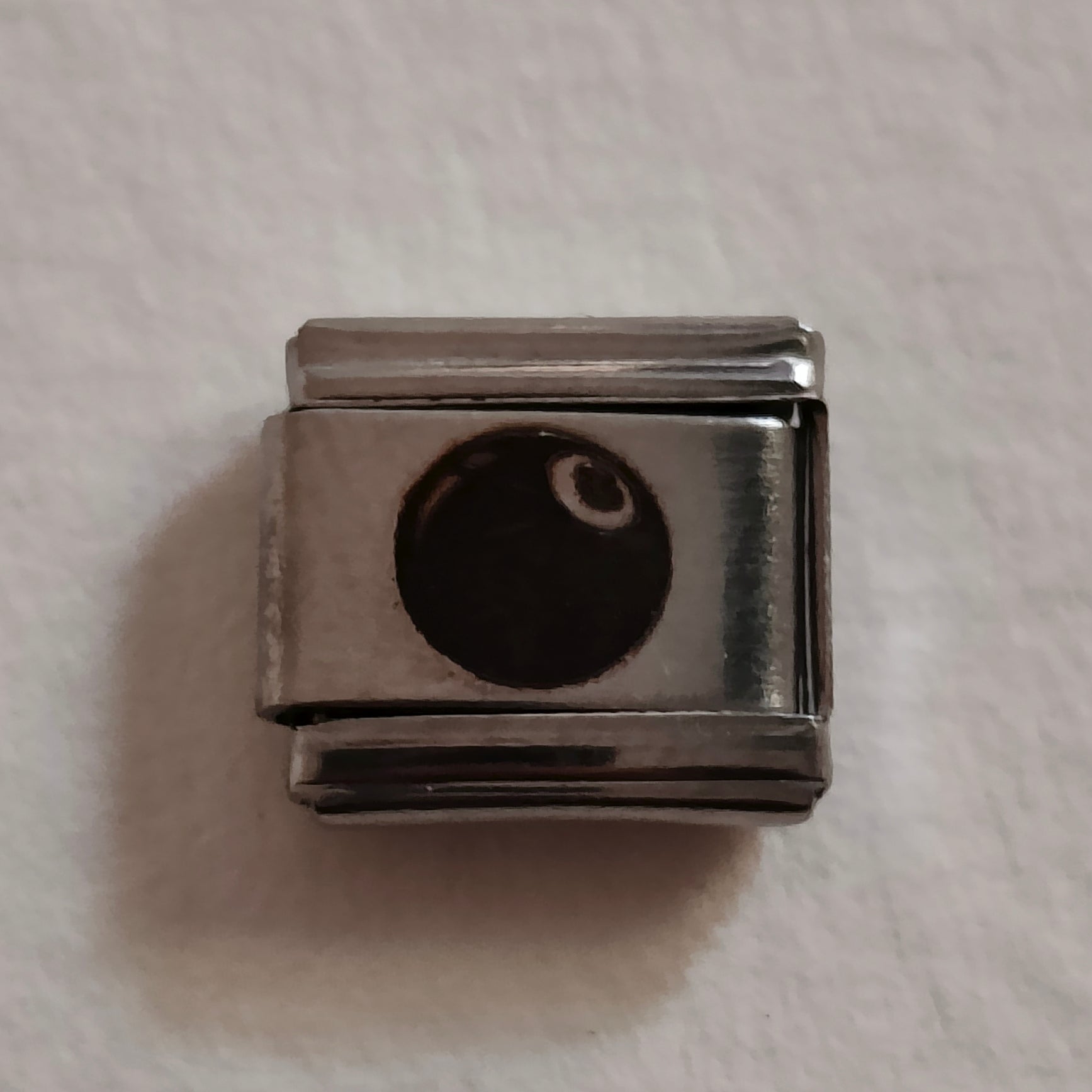 8Ball Silver Charm