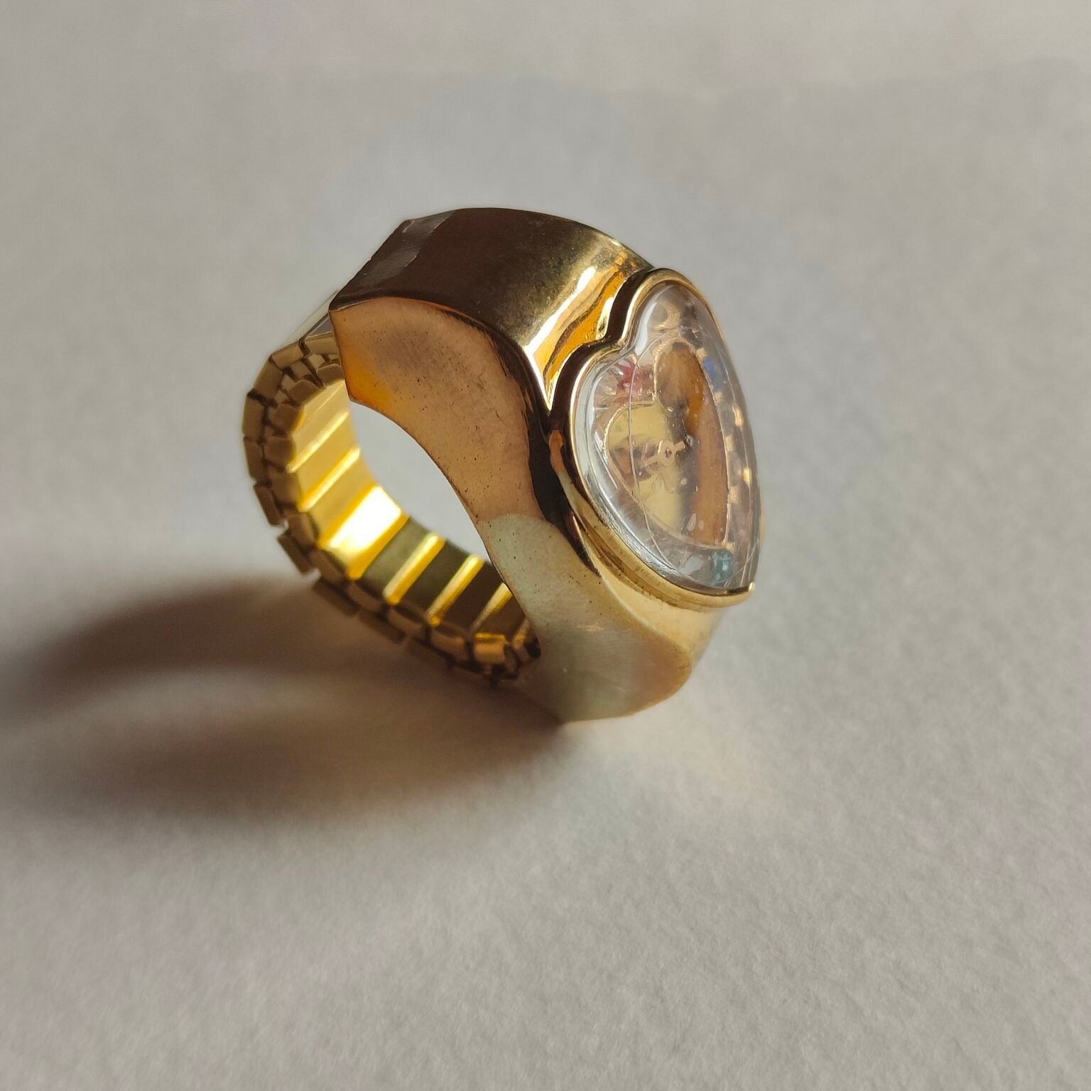Gold on Gold Heart Watch Ring