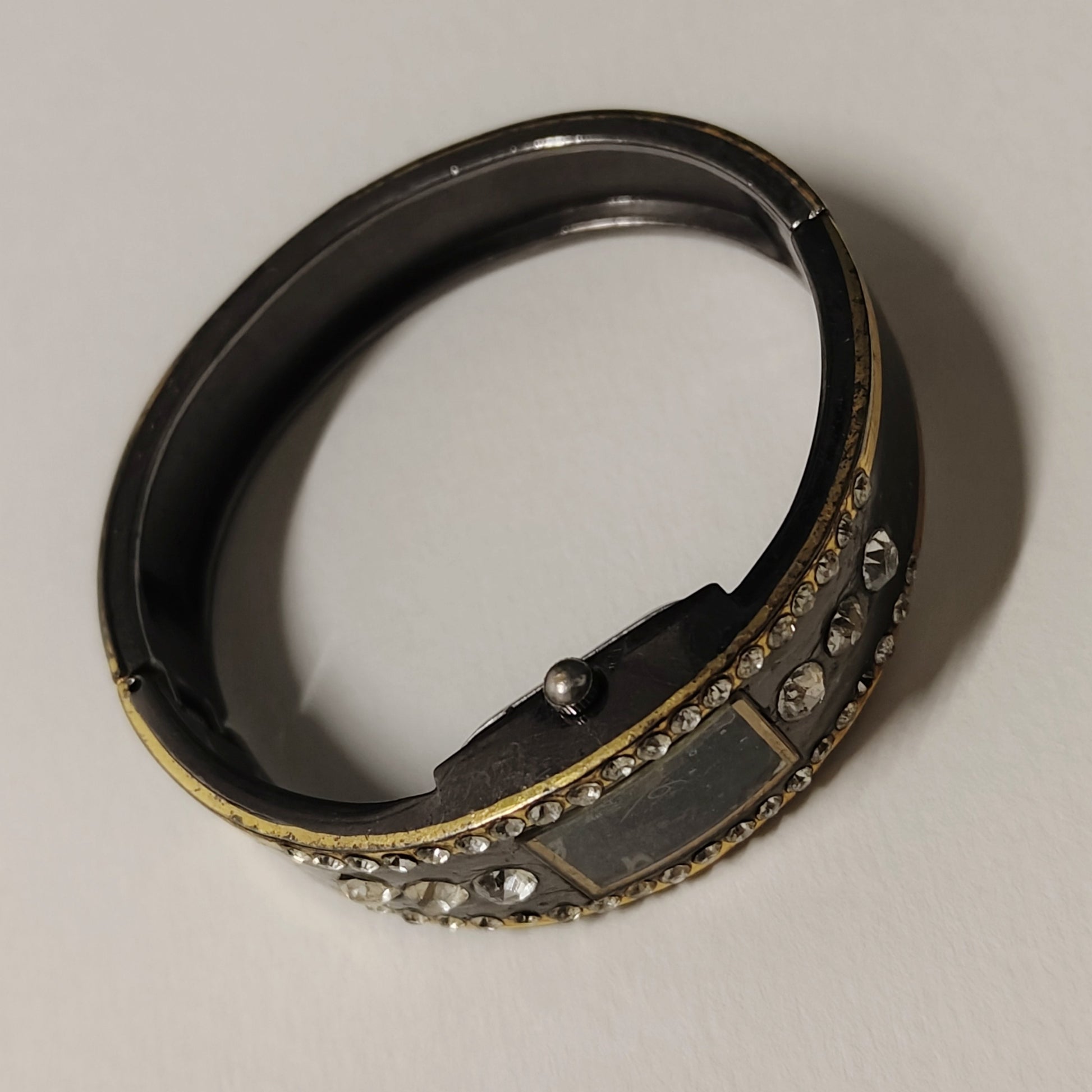 Black Metal Cuff Watch