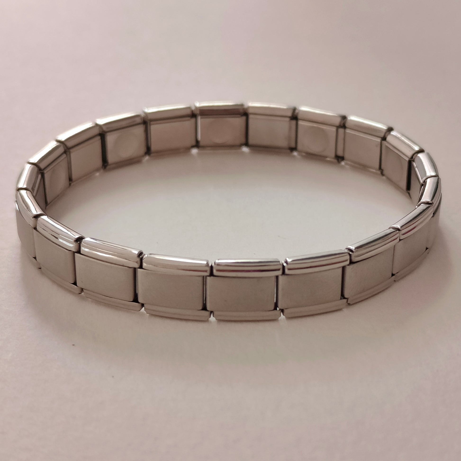 Matt Silver Italian Charm Bracelet