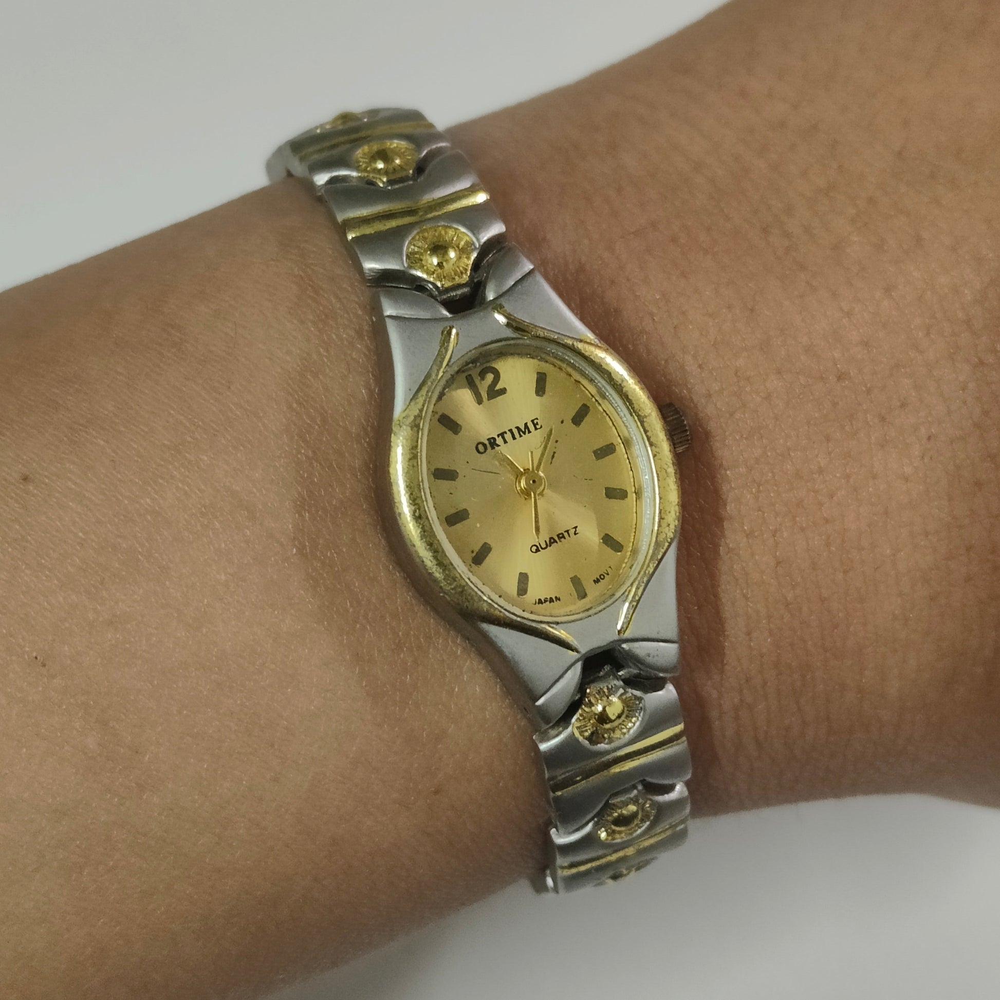 Mix Metal Flowers Watch