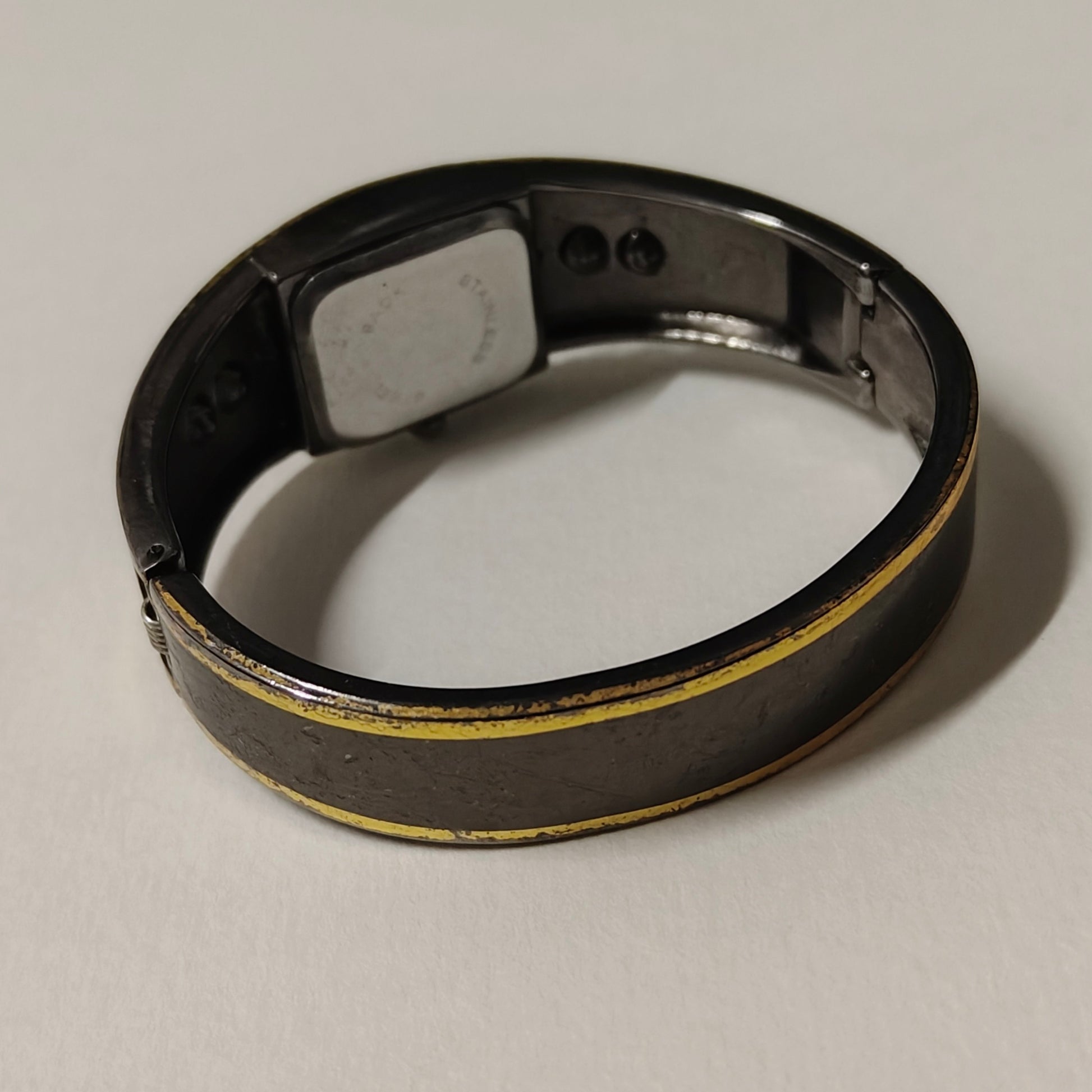 Black Metal Cuff Watch