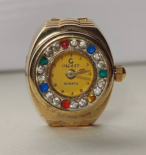 Gold on Gold Circle Watch Ring
