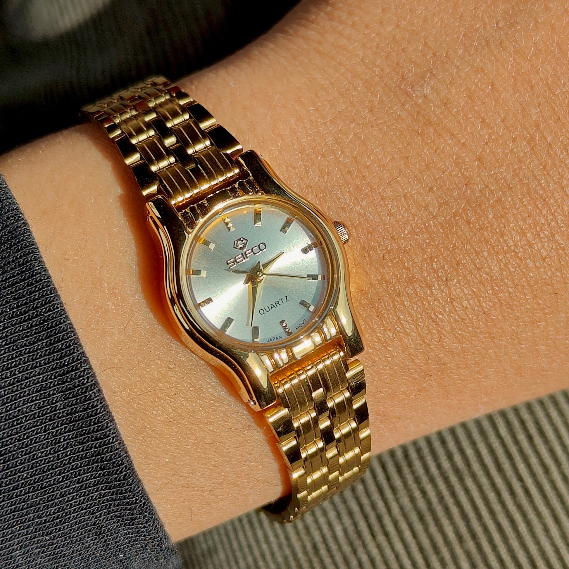 White Dial Gold Dainty Seifco Watch