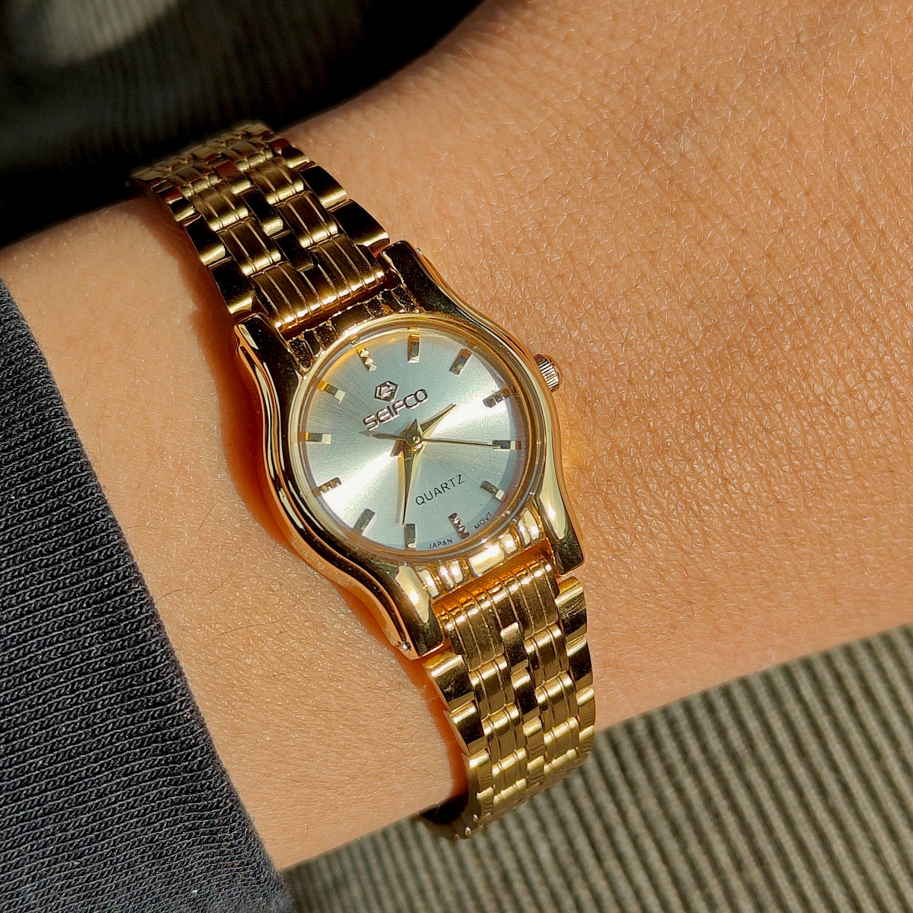 White Dial Gold Dainty Seifco Watch