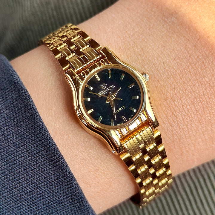 Black Gold Dainty Seifco Watch