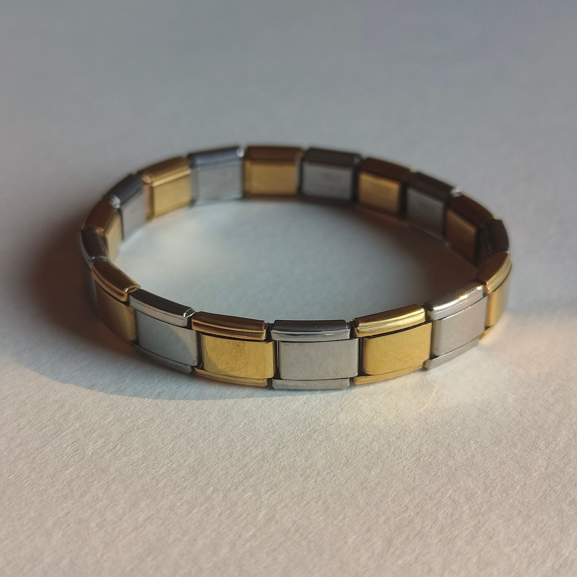 Mix Metal Italian Charm Bracelet