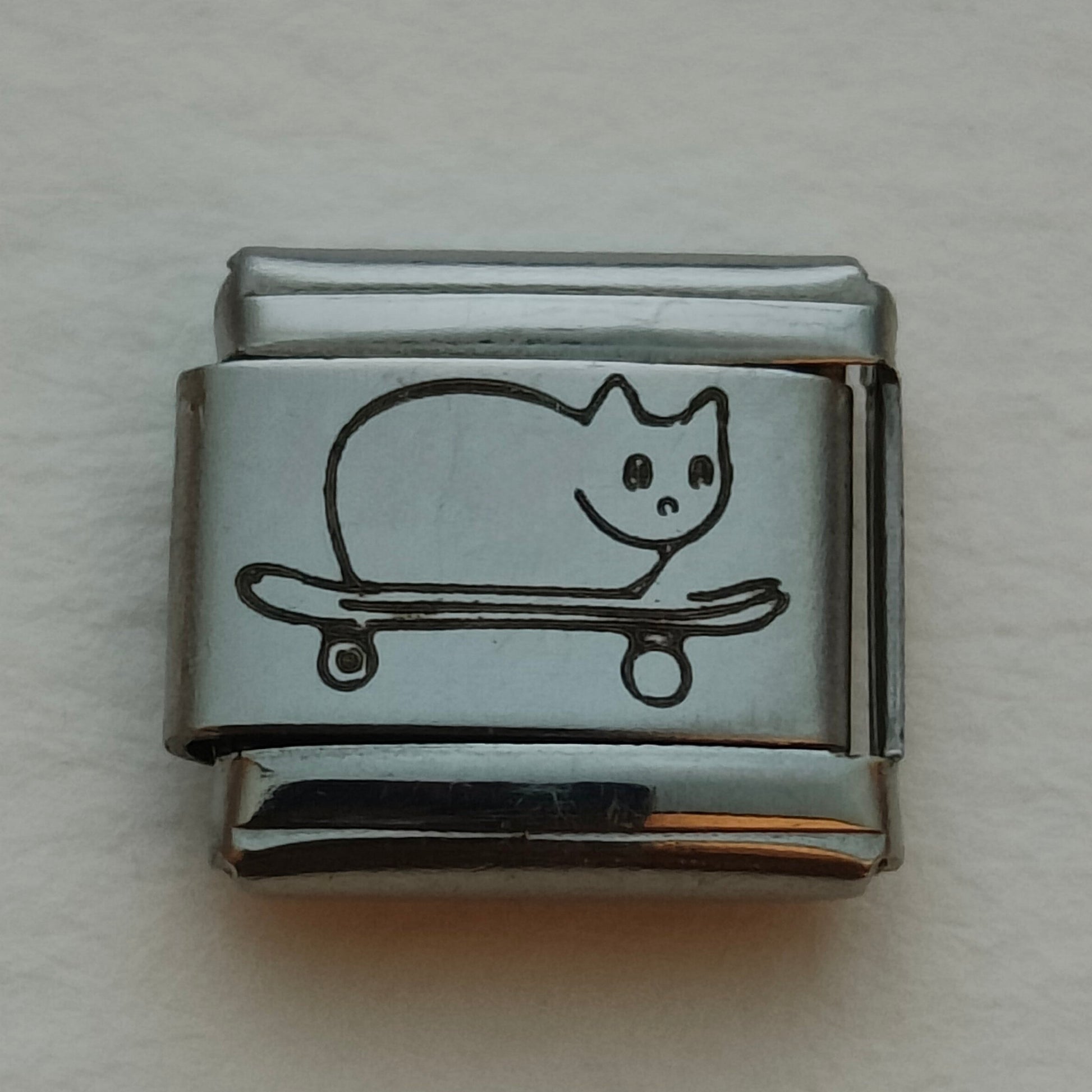 Skater Cat Charm