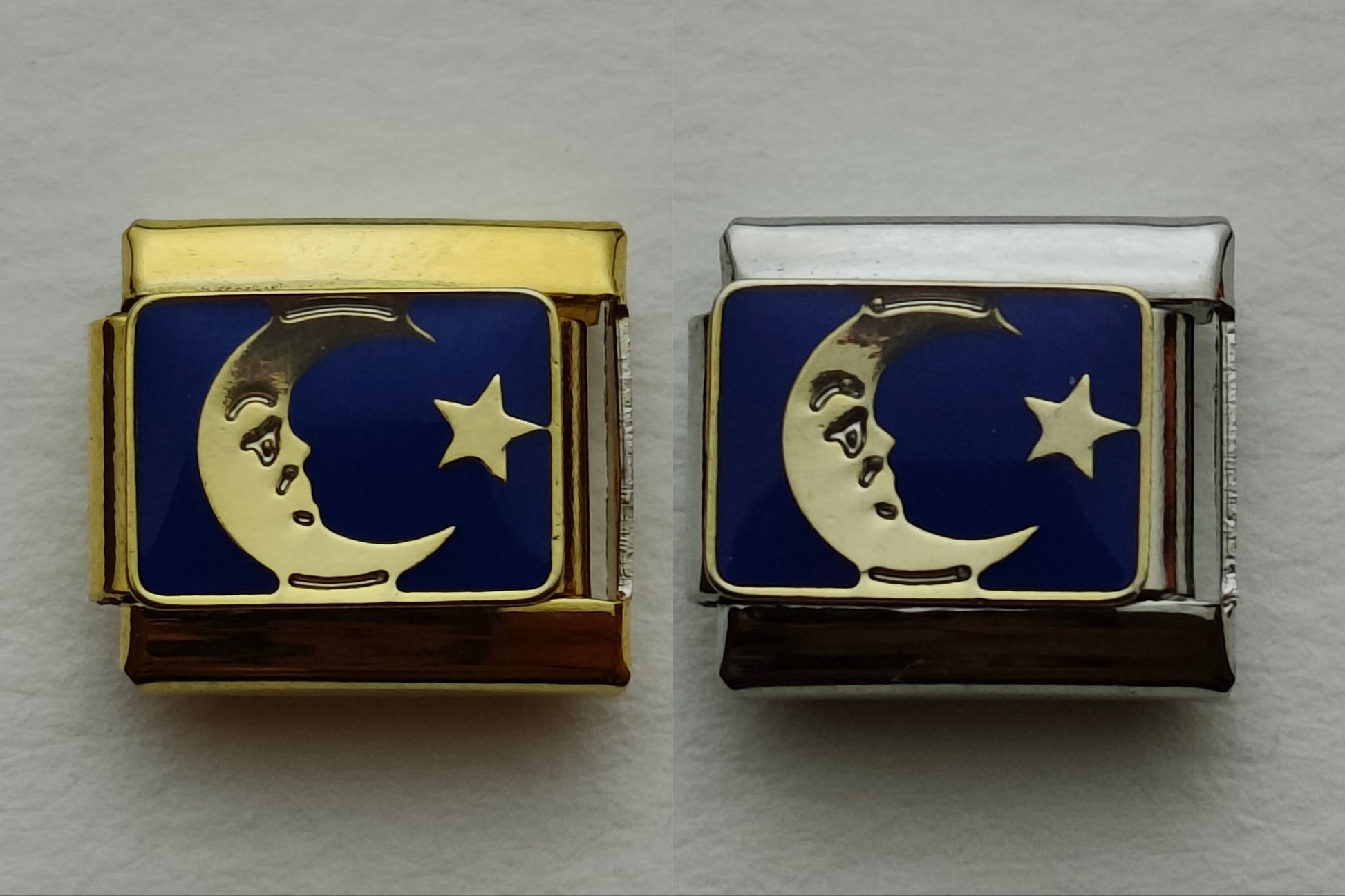 The Moon Silver and Gold Matching Charms