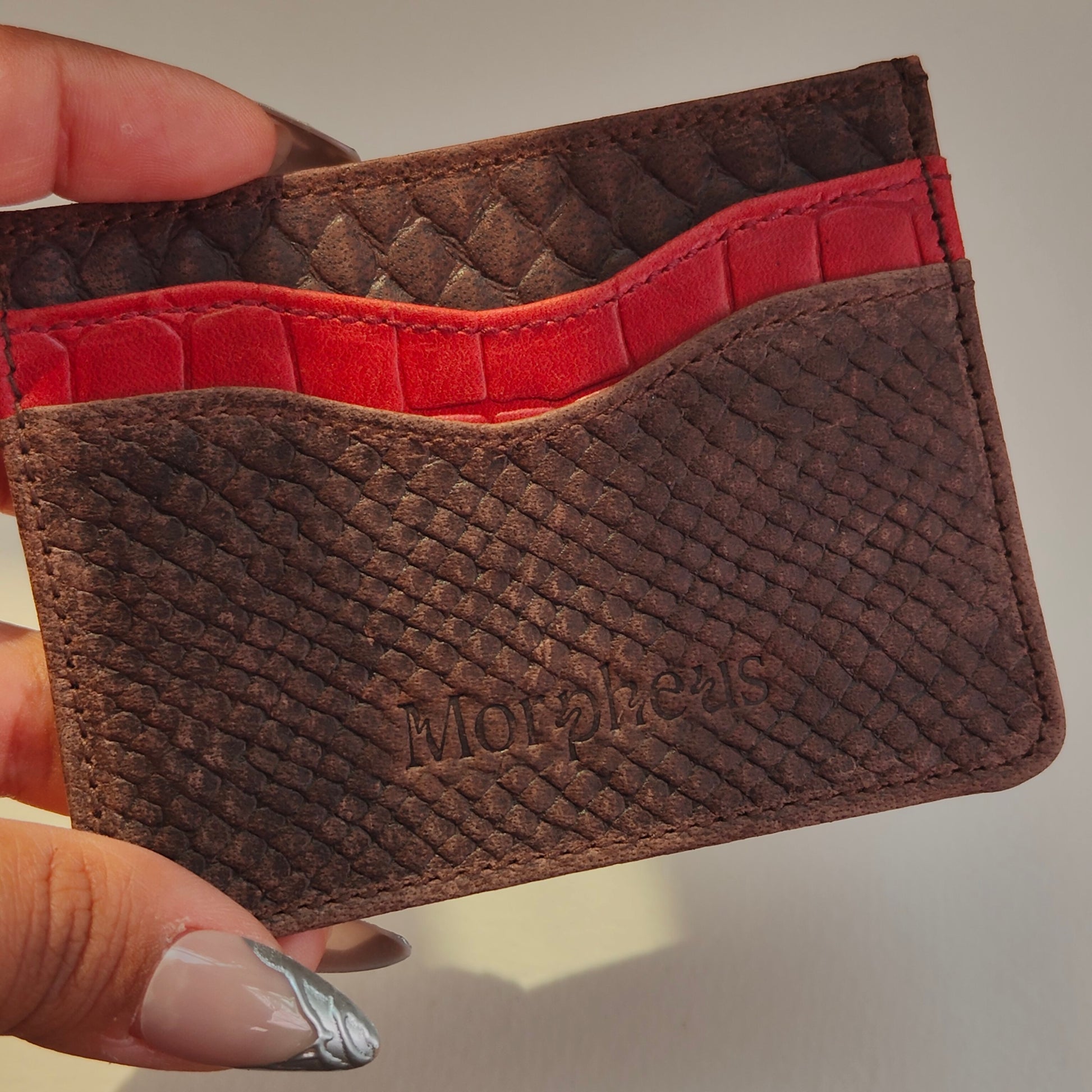 Brown X Red Cardholder
