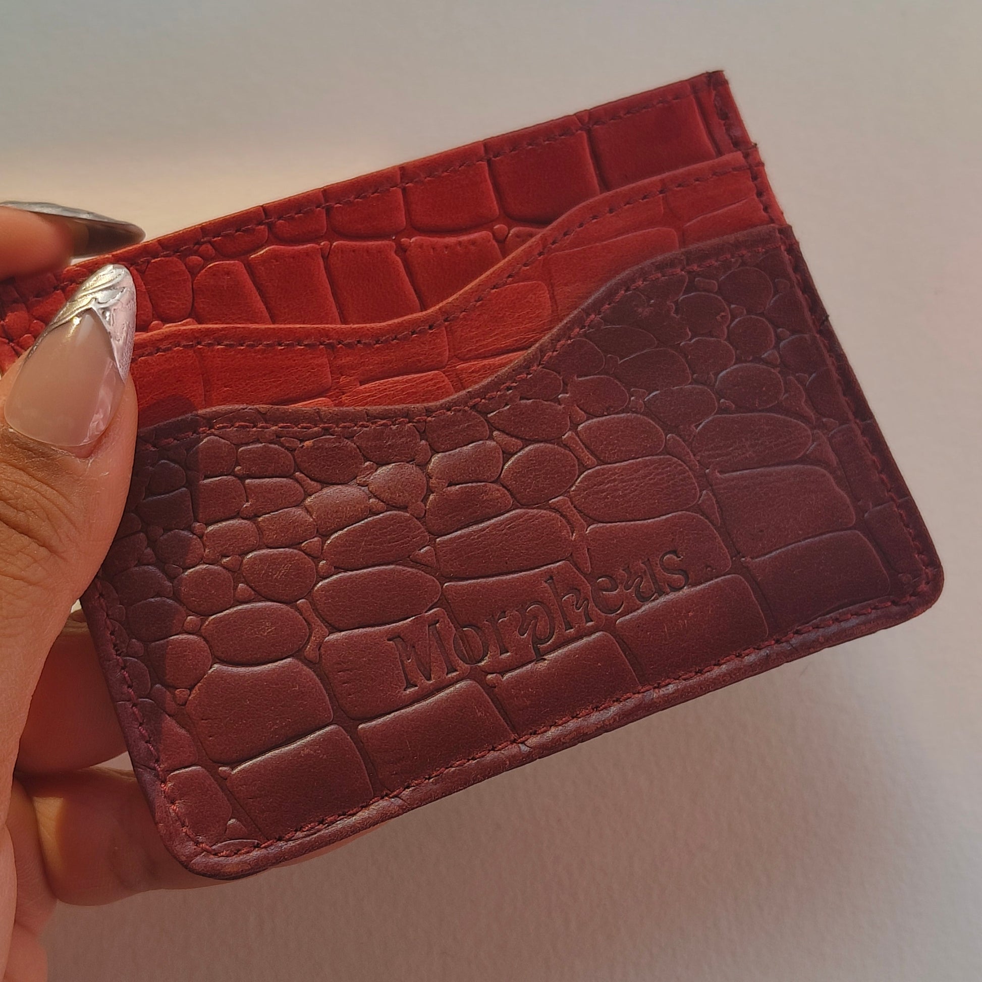 Burgendy X Red Cardholder