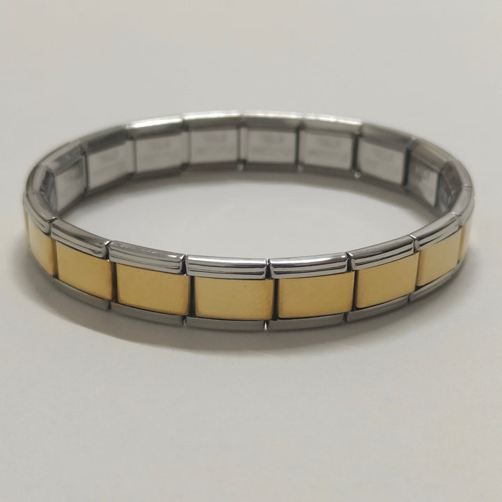 Silver Edge Gold Italian Charm Bracelet