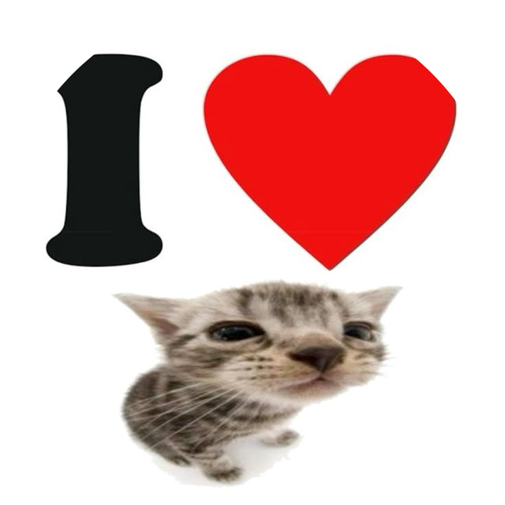 I Heart Cats Button Pin