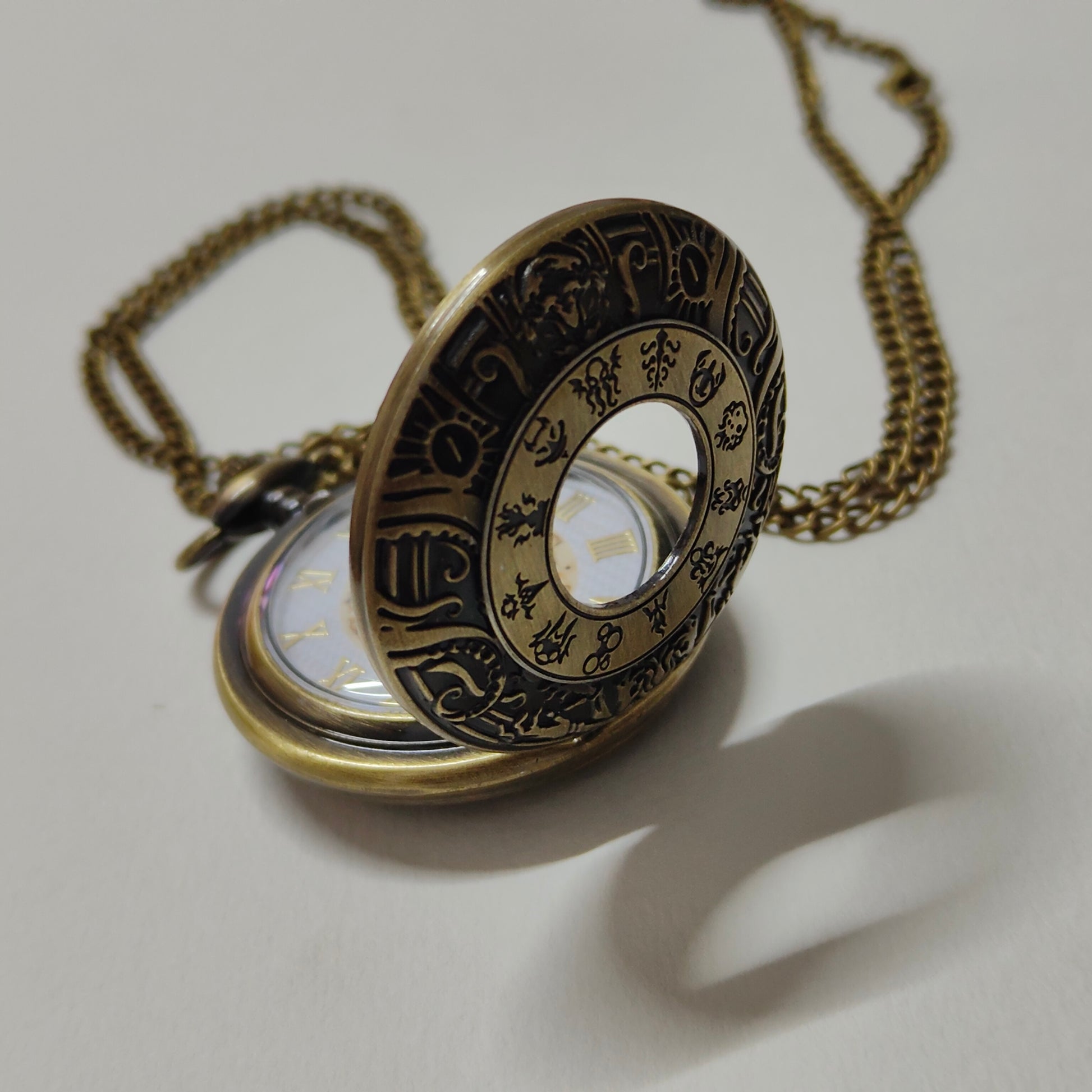 Bronze Pocket Watch Necklace