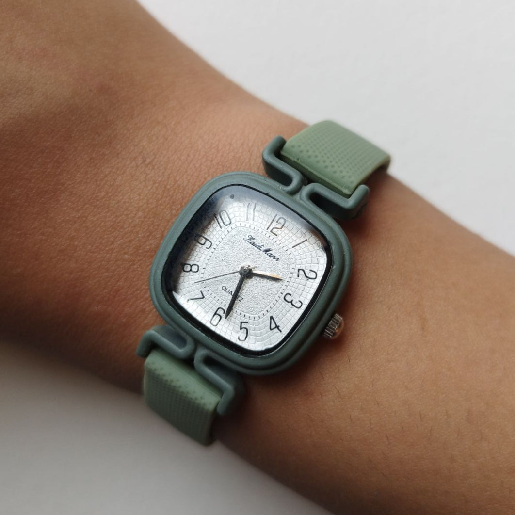 Forest Green Rubber Watch