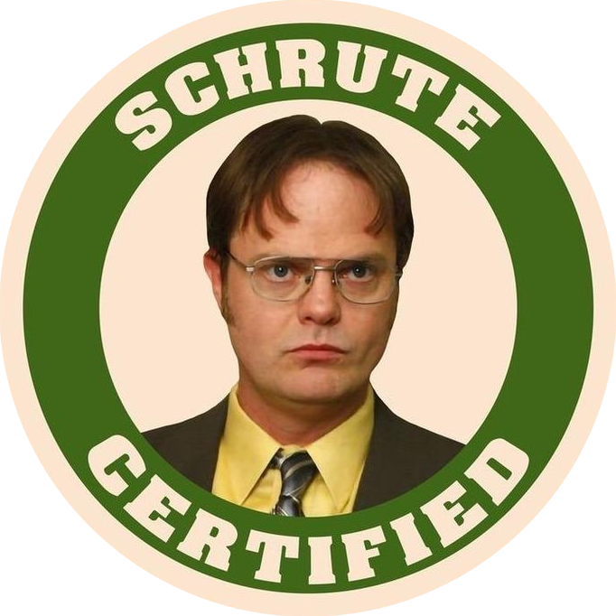 Schrute certified Button Pin