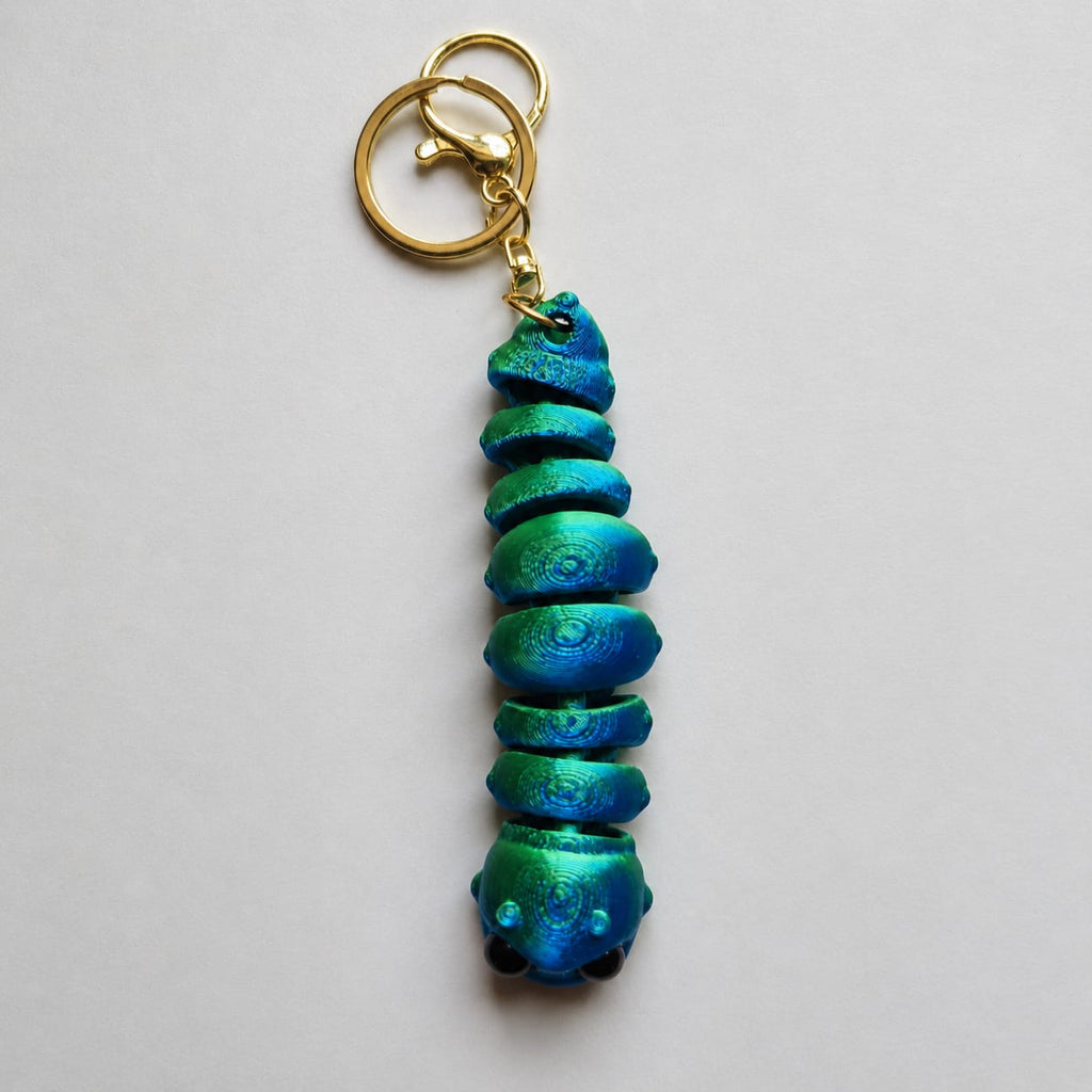 Worm 3D Printed Keychain / Bag Charm