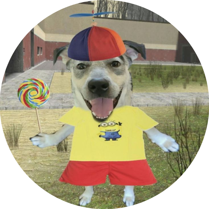 Silly Dog Button Pin