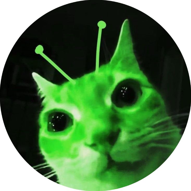 Alien Cat Button Pin