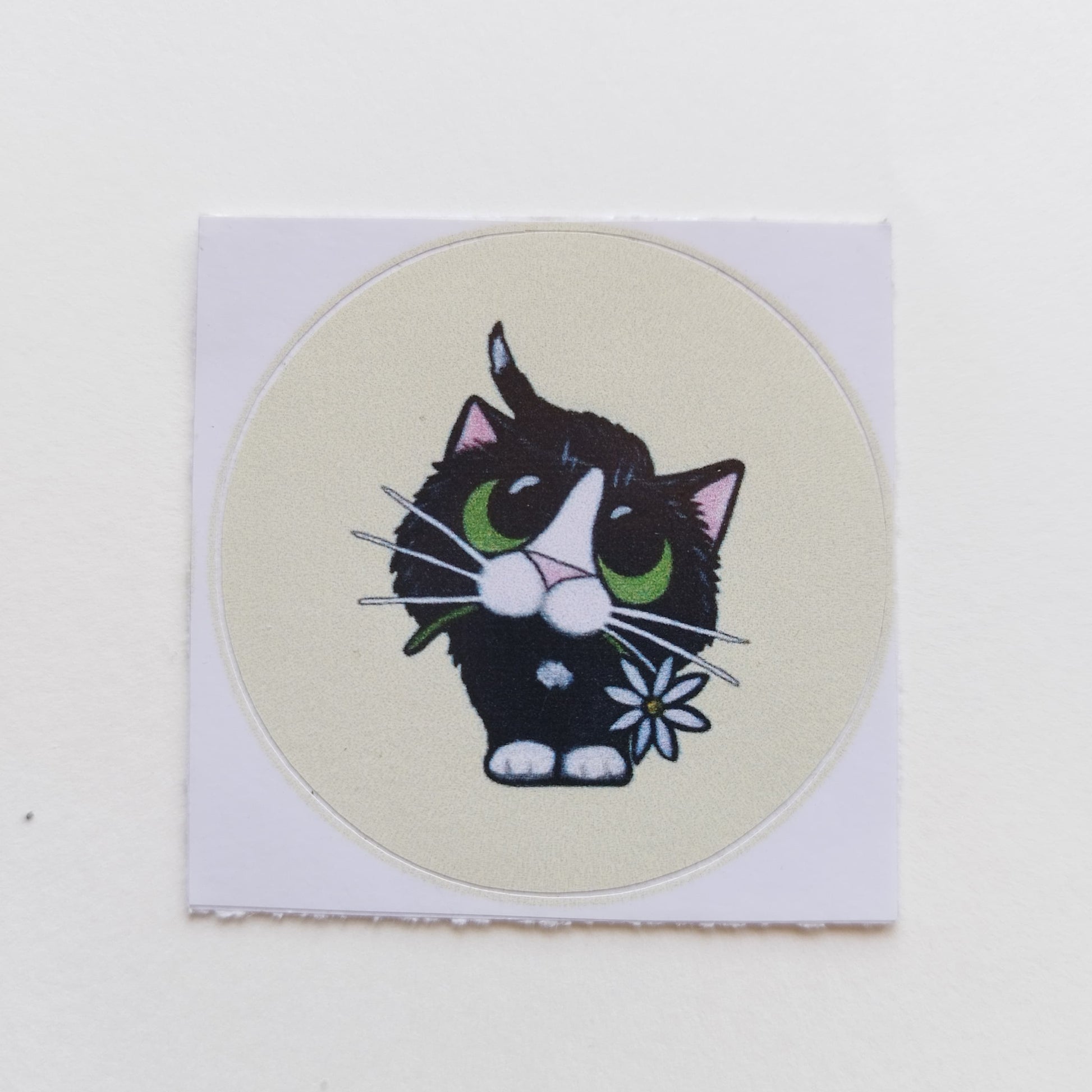 Flower cat sticker