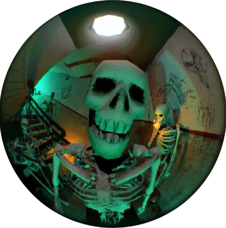 Skeletons Button Pin