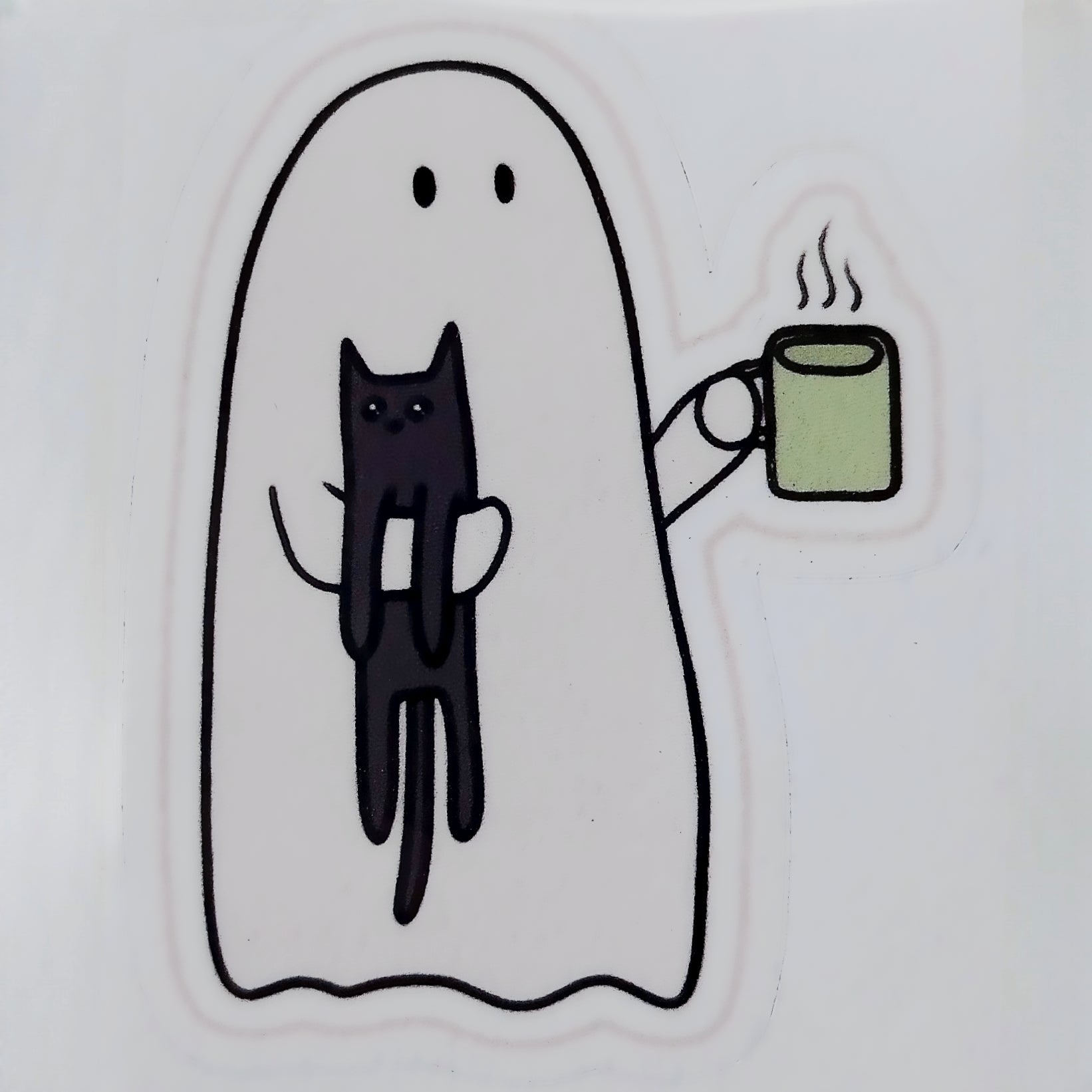 The Ghost and the Cat Sticker