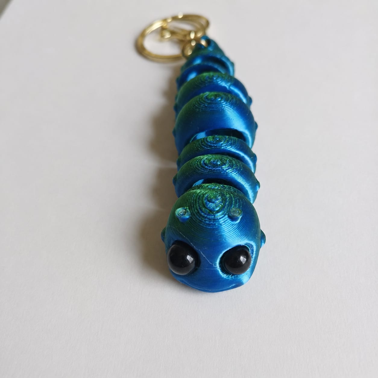 Worm 3D Printed Keychain / Bag Charm