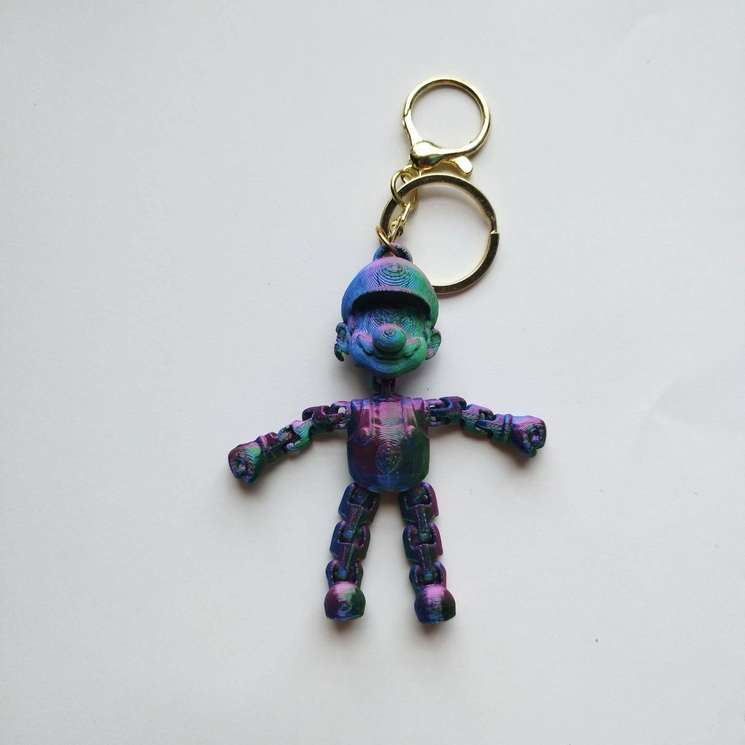 Super Mario 3D Printed Fidget Keychain / Bag Charm