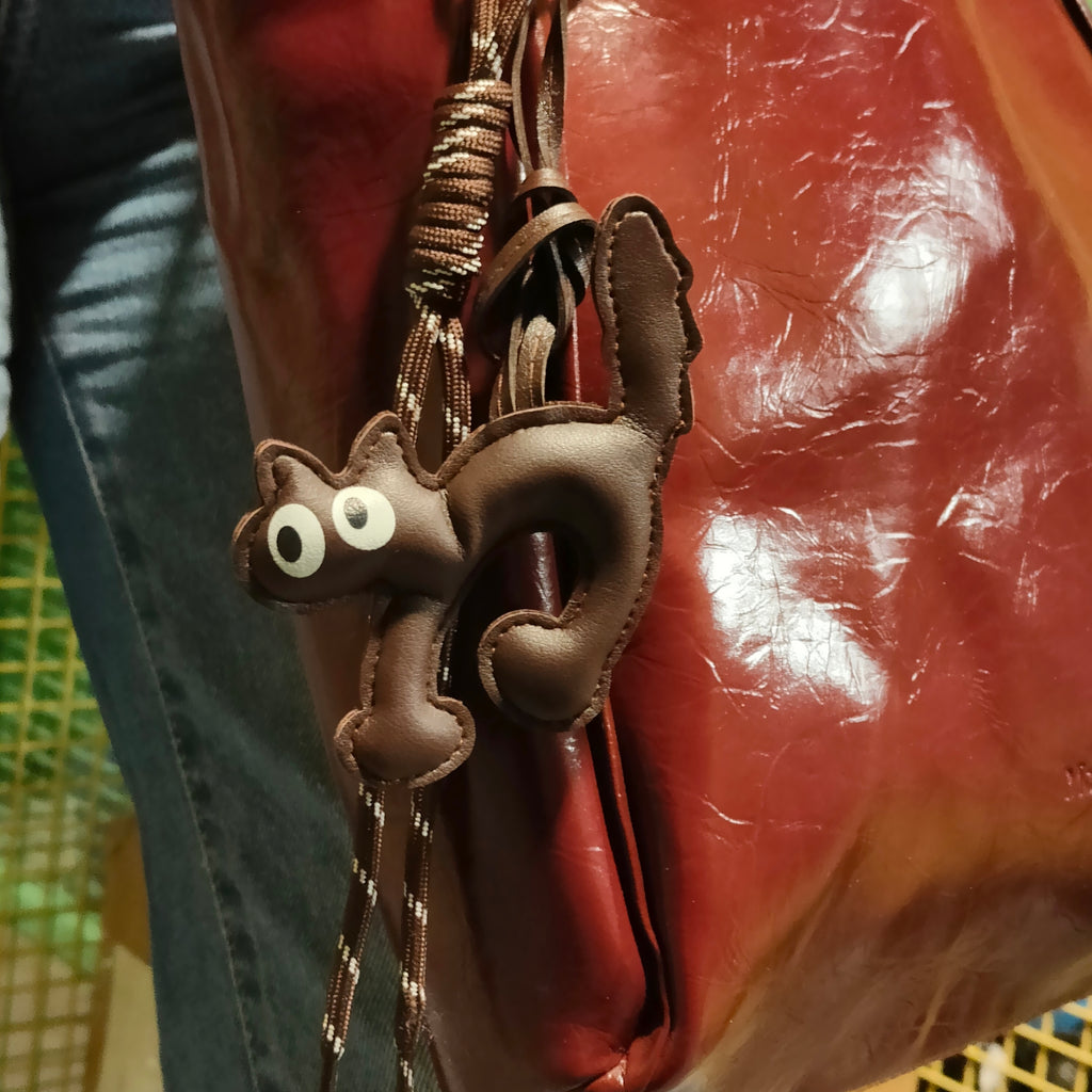 Brown Cat Bag Charm