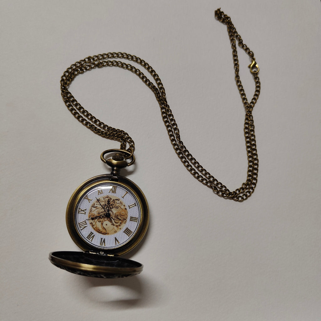 Bronze Pocket Watch Necklace