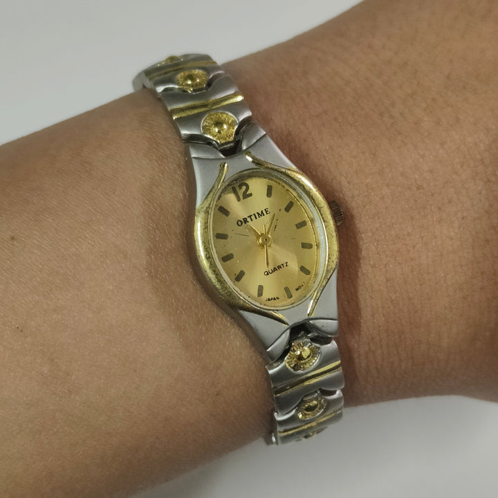 Mix Metal Flowers Watch