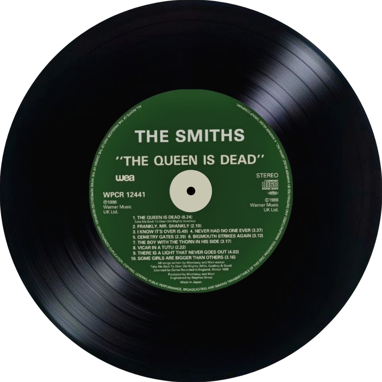 The Smiths record (the queen is dead) Button Pin