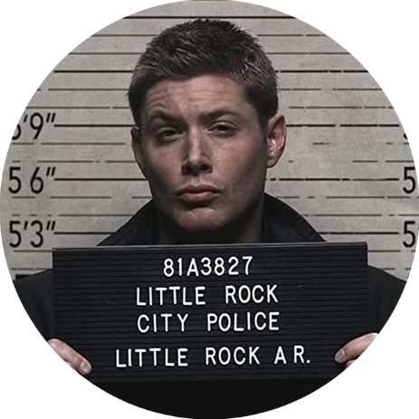 Dean Mugshot Button Pin