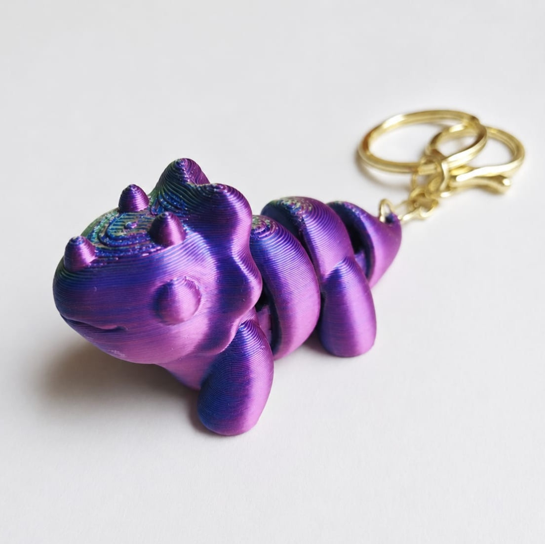 Triceratops 3D Printed Keychain /Bag Charm