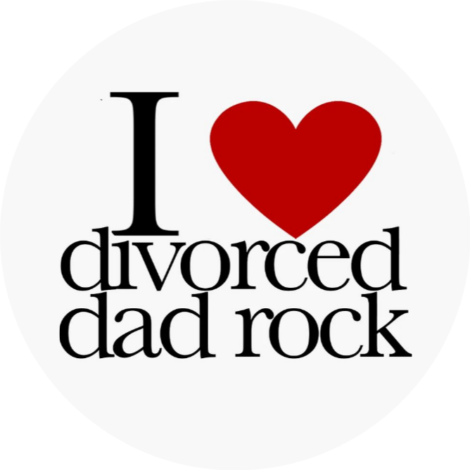 I Heart Divorced Dad Rock Button Pin