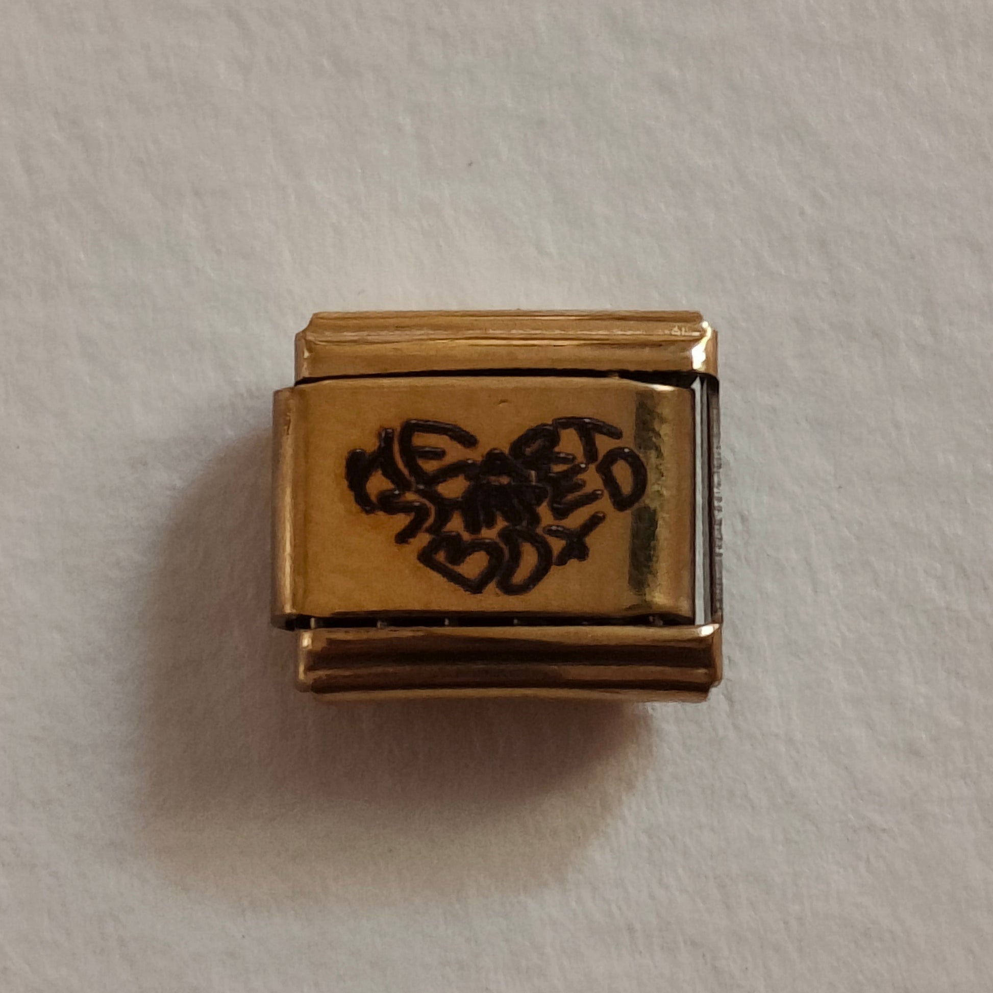 Heart Shaped Box Gold Charm