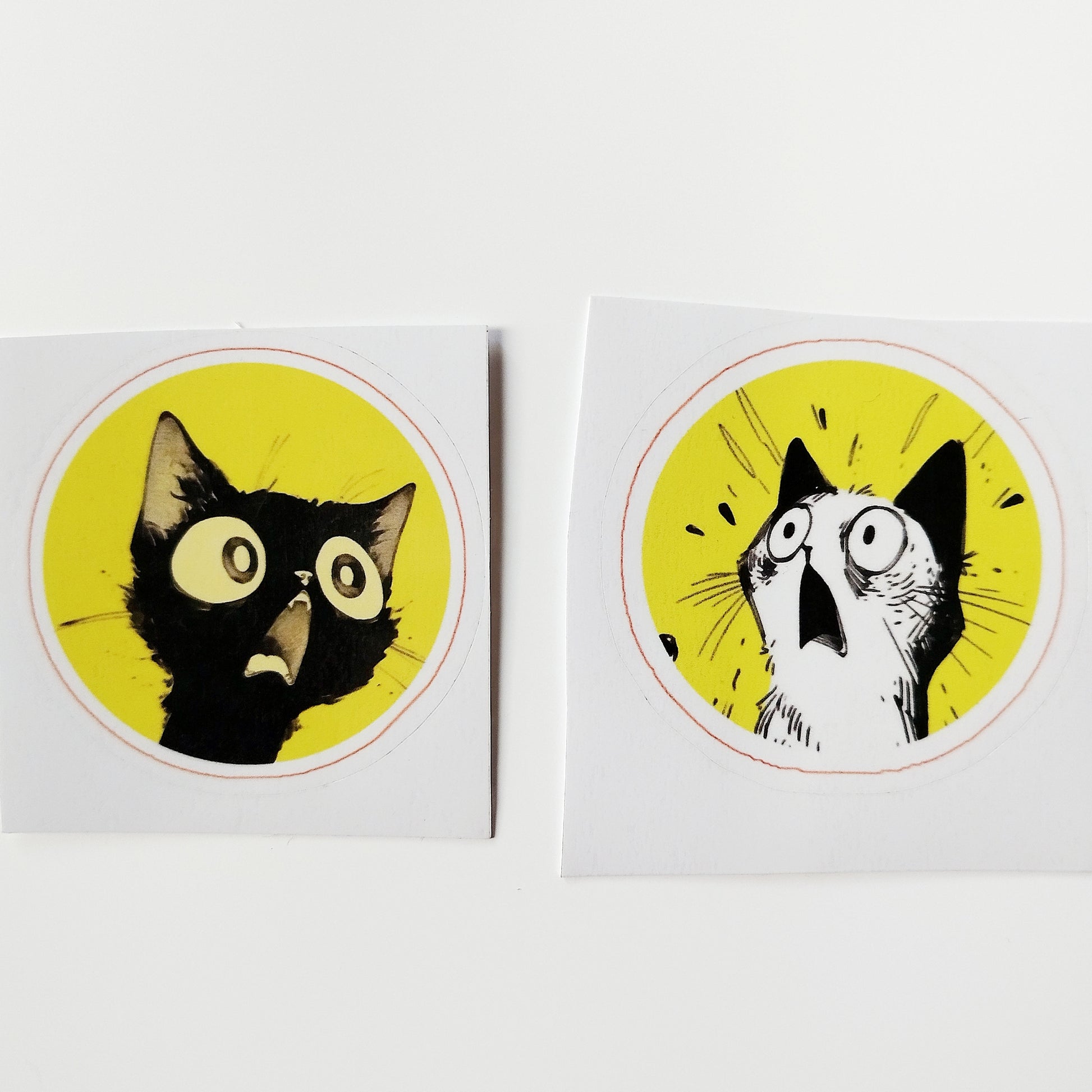 Screaming Cats Matching Stickers