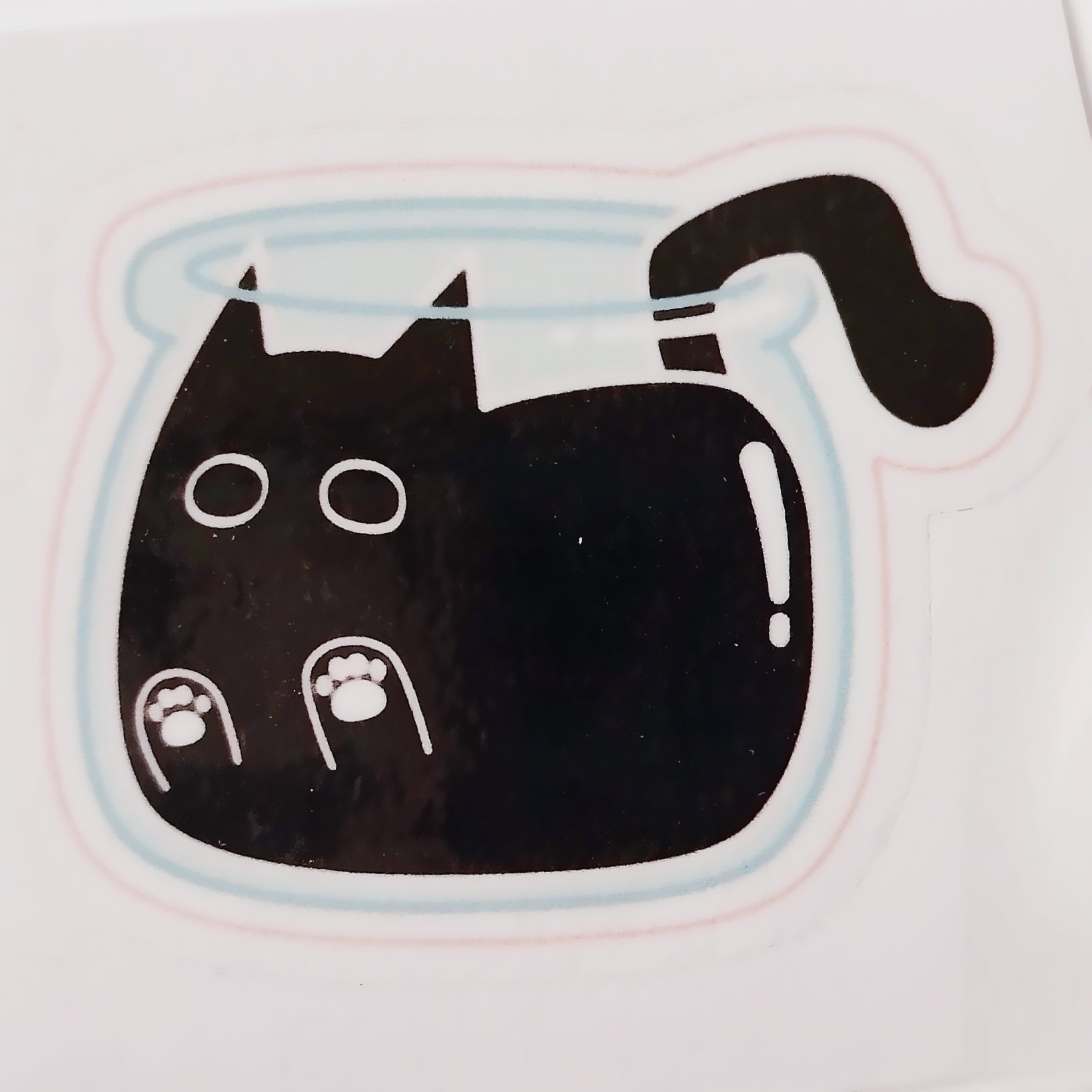 Fish Bowl Cat Sticker