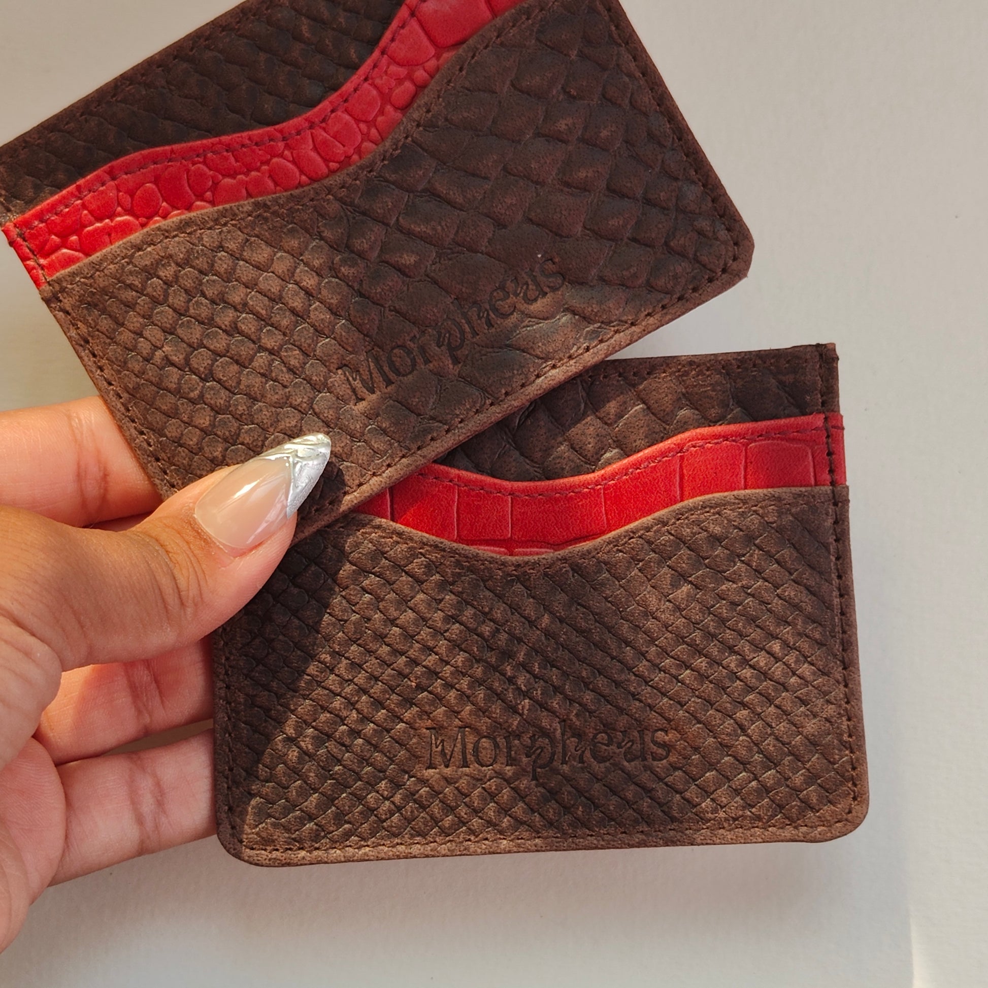Brown X Red Cardholder