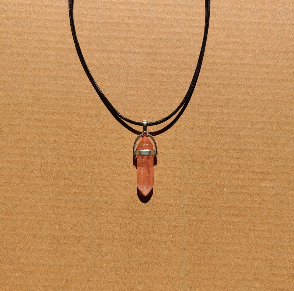 Cherry Quartz Point Necklace