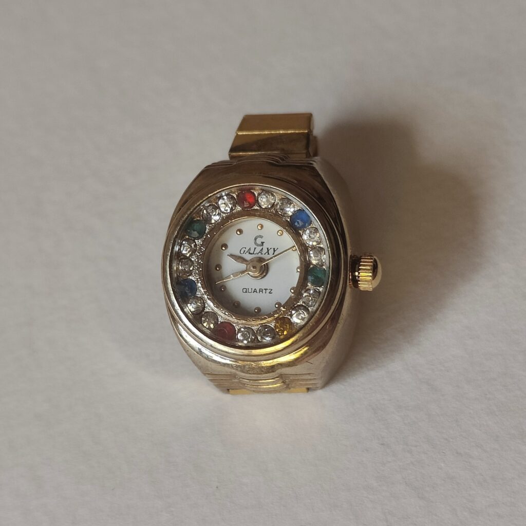 White Gold Circle Watch Ring