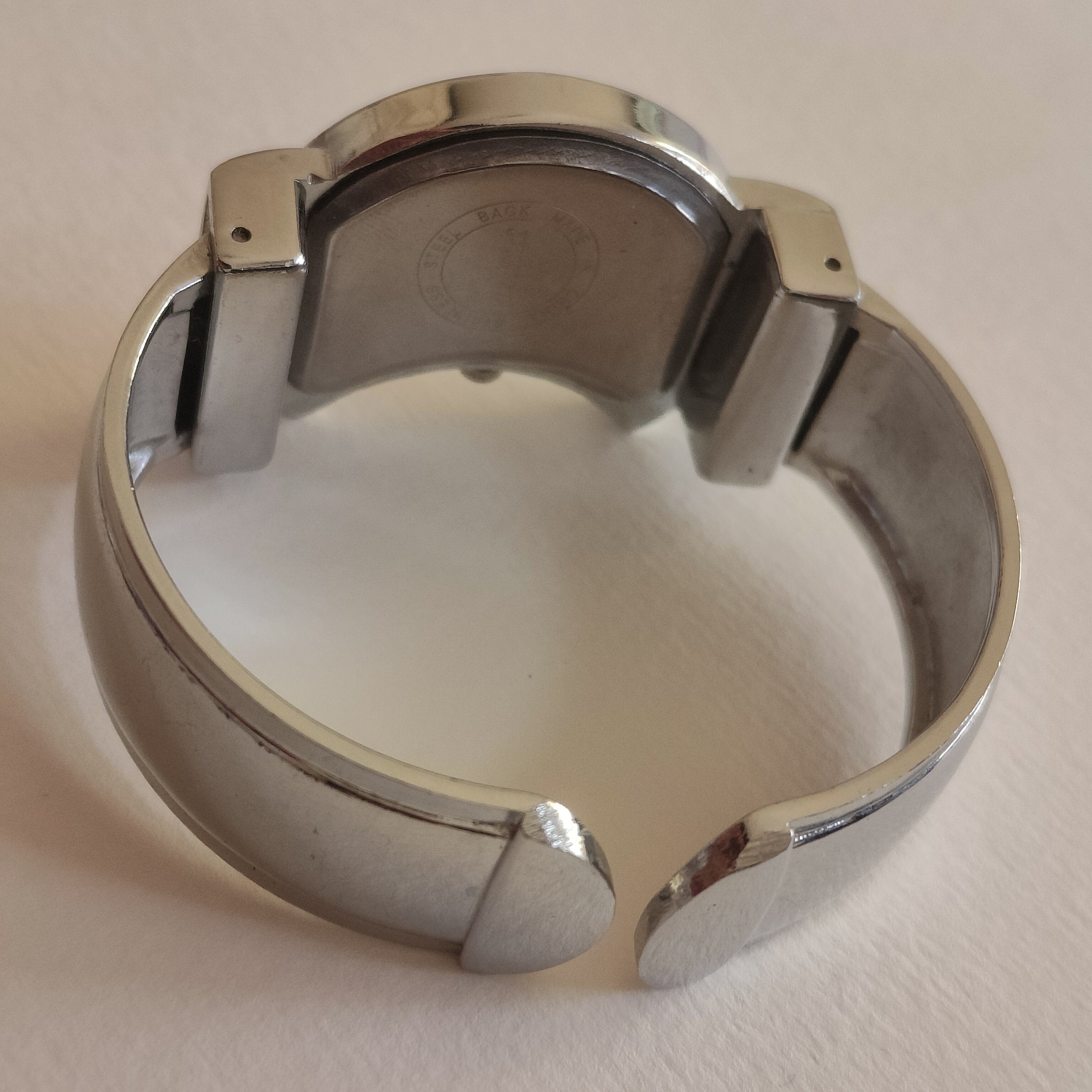 Moon silver cuff watch