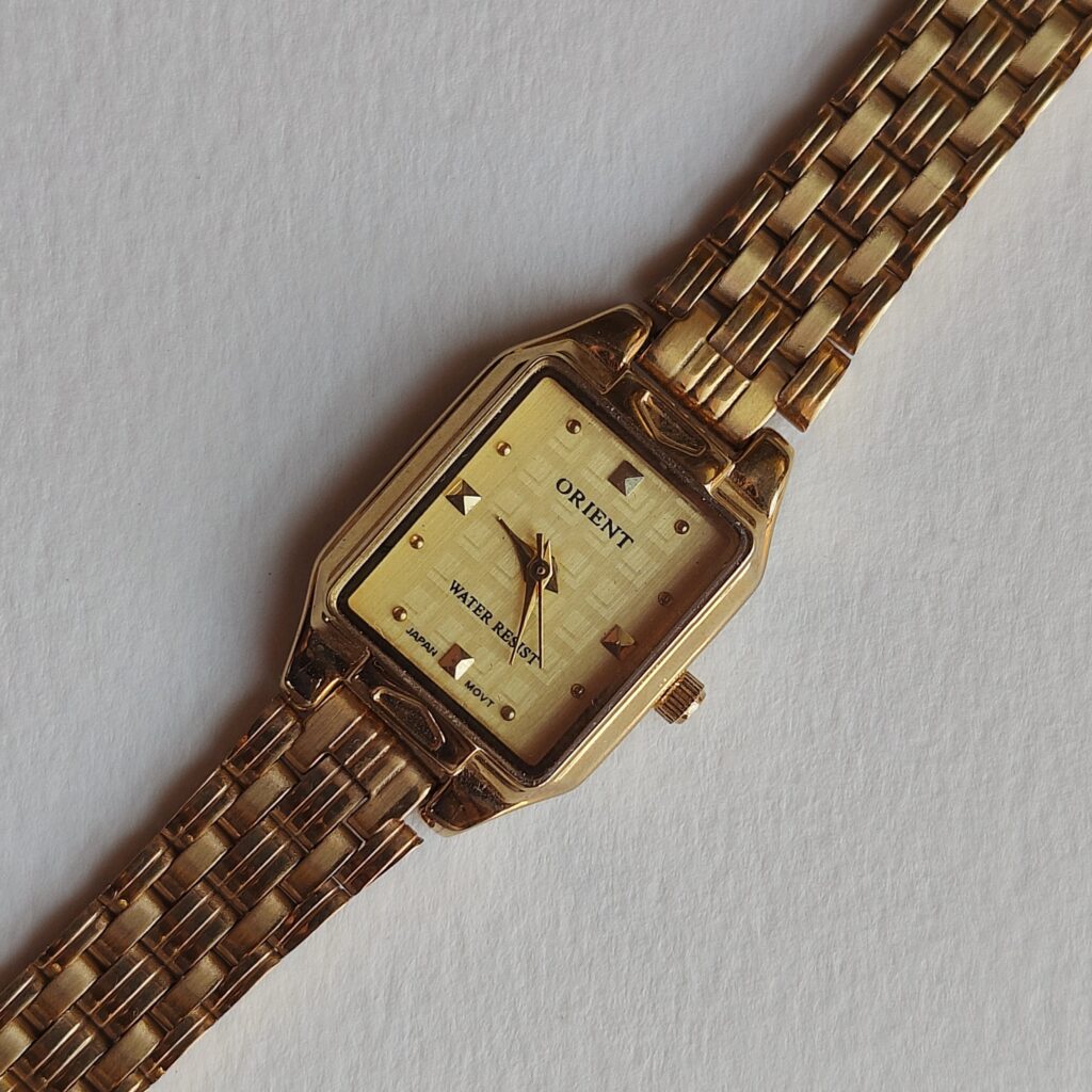 Beige rectangular Orient Watch