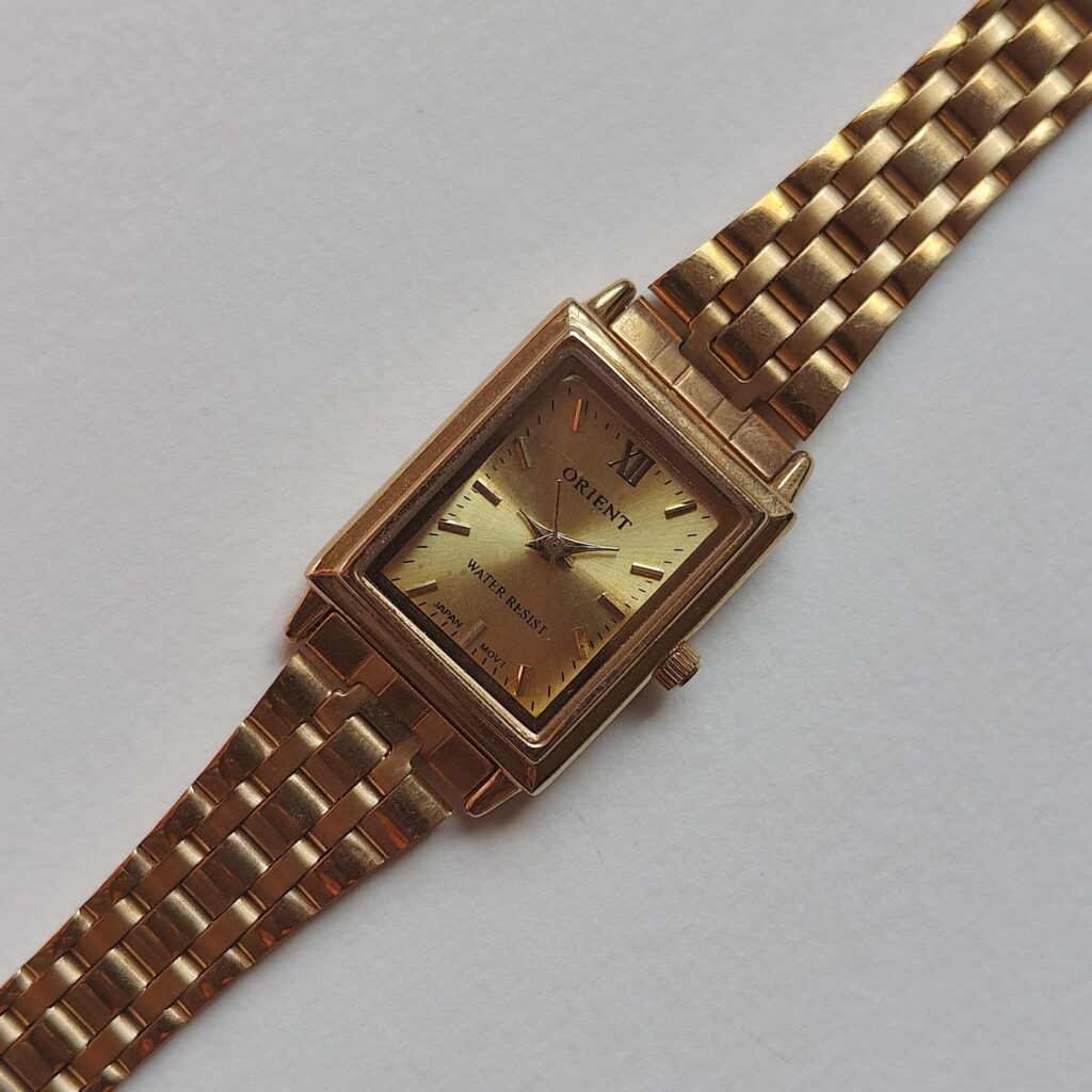 Beige rectangular Orient Watch