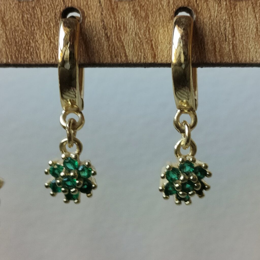 Flower Emerald Earrings