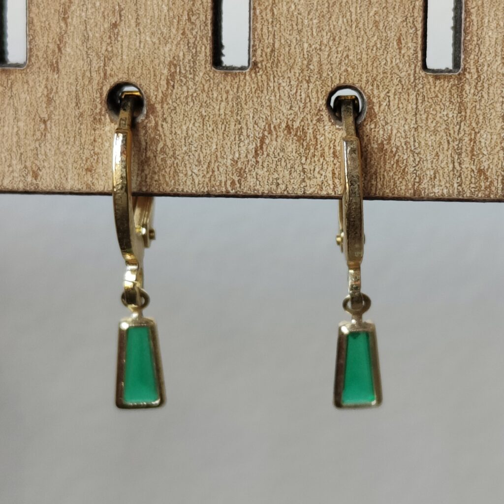 Rectangular Emerald Earrings