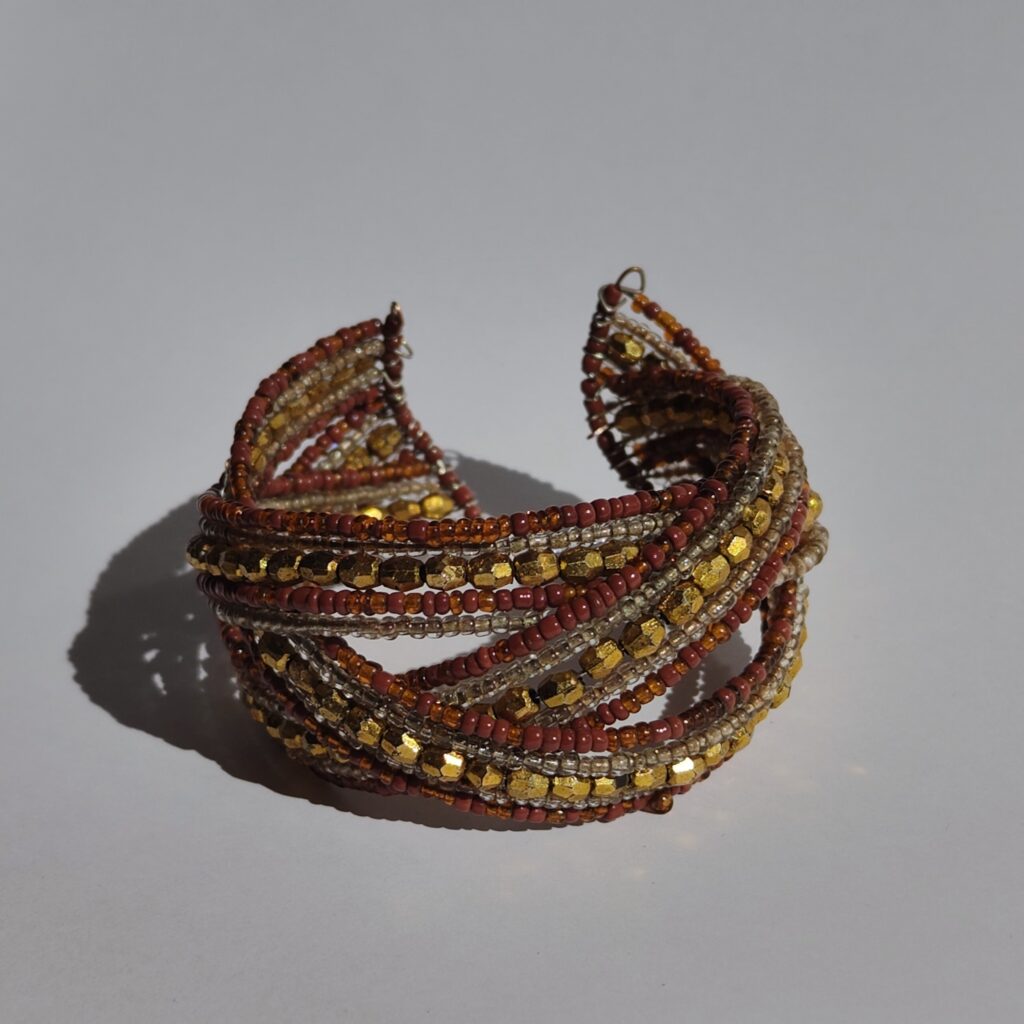 Brown Beaded Bangle