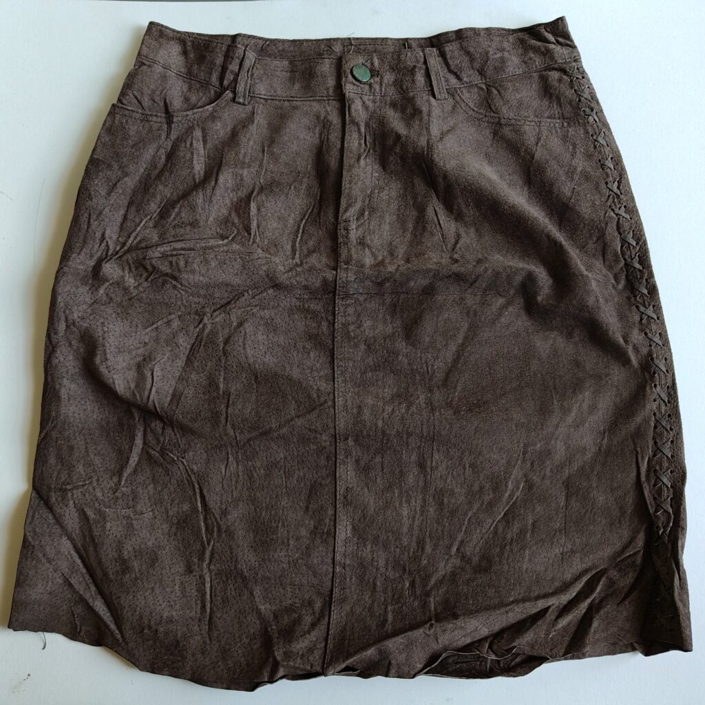 Genuine Leather Brown Skirt